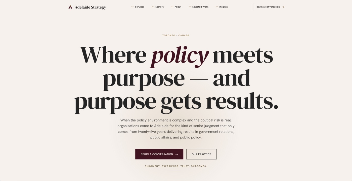 Adelaide Strategy — Government Relations & Public Policy